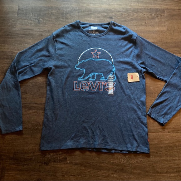 levis waffle crewneck